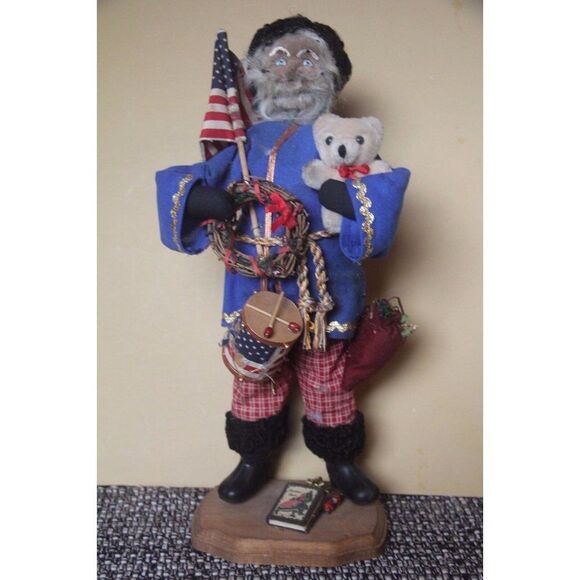 Kathleen bush 1991 signed vintage as is handmade drummer holiday Christmas decor - Picture 1 of 12